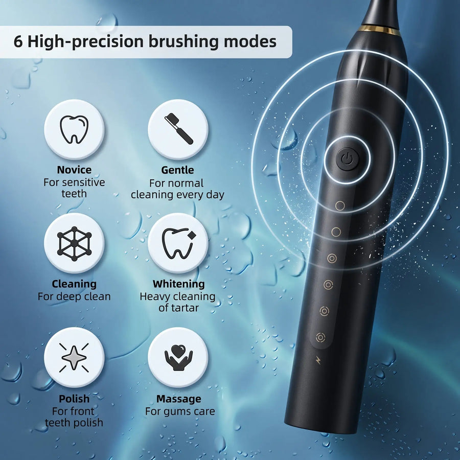 Sonic Electric Toothbrush - Rechargeable & WaterProof