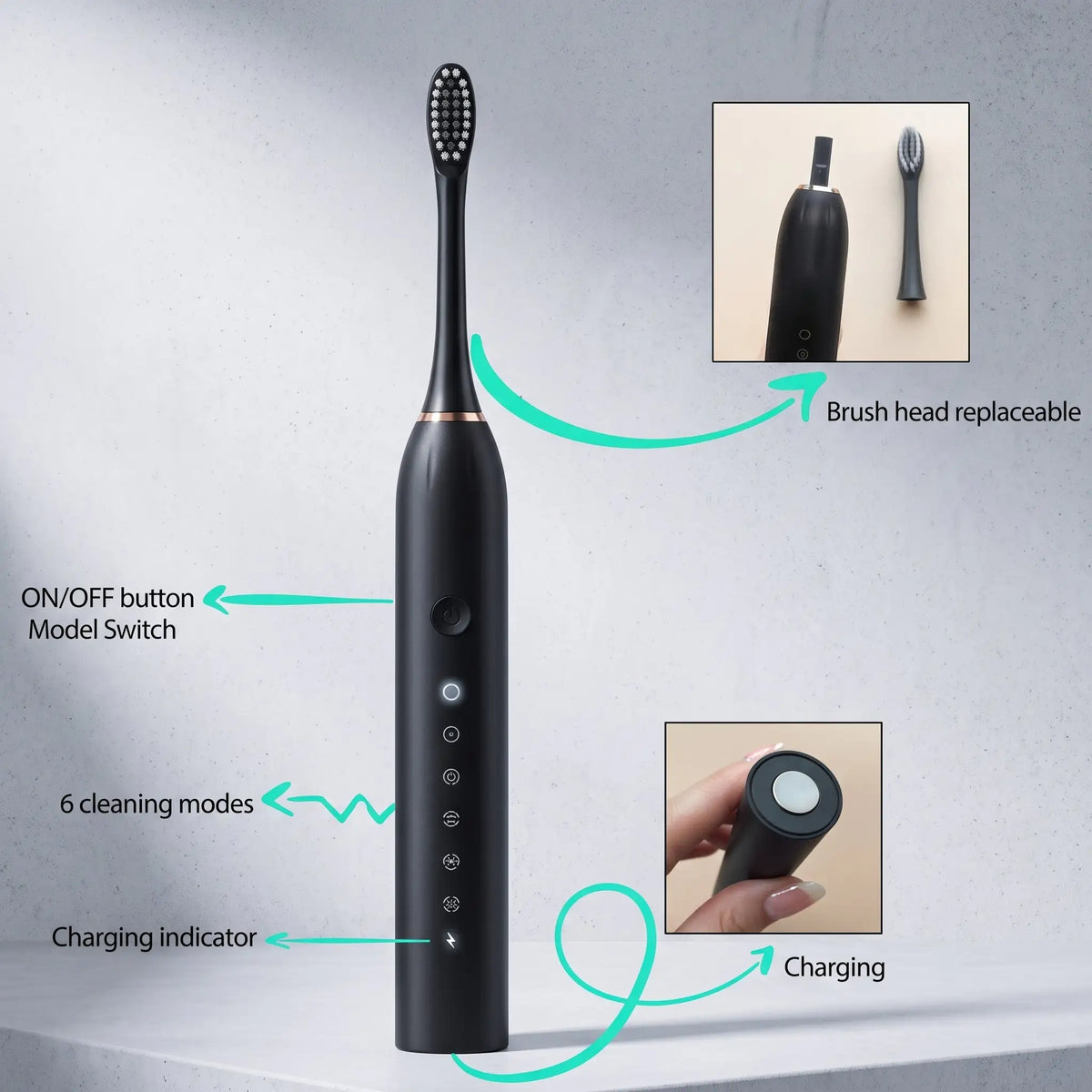 Sonic Electric Toothbrush - Rechargeable & WaterProof